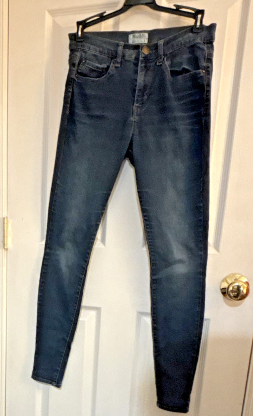 Mudd Juniors Blue Medium Wash Slim Jegging Denim Jeans Embroidered Pockets 5